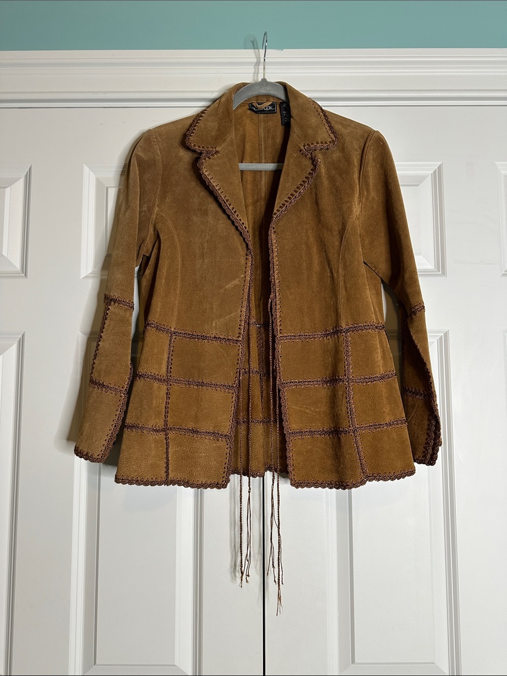 Outbrook Suede leather Blazer Jacket SzSmall - Picture 2 of 11